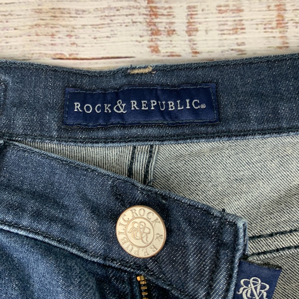 Rock and republic Berlin straight leg blue jeans size 8 - Picture 10 of 15